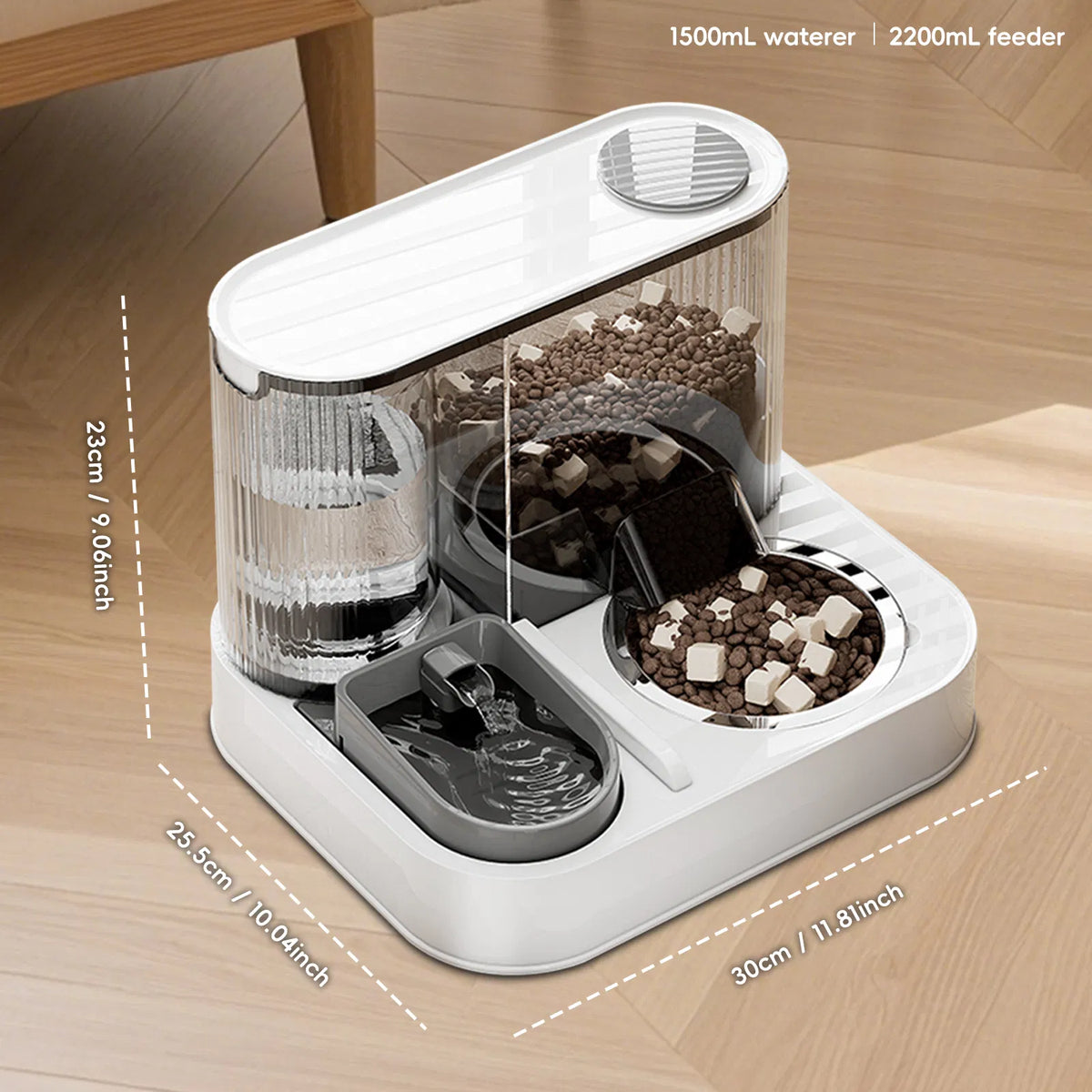 Distributeur de nourriture et d'eau pour animaux de compagnie USB de type L