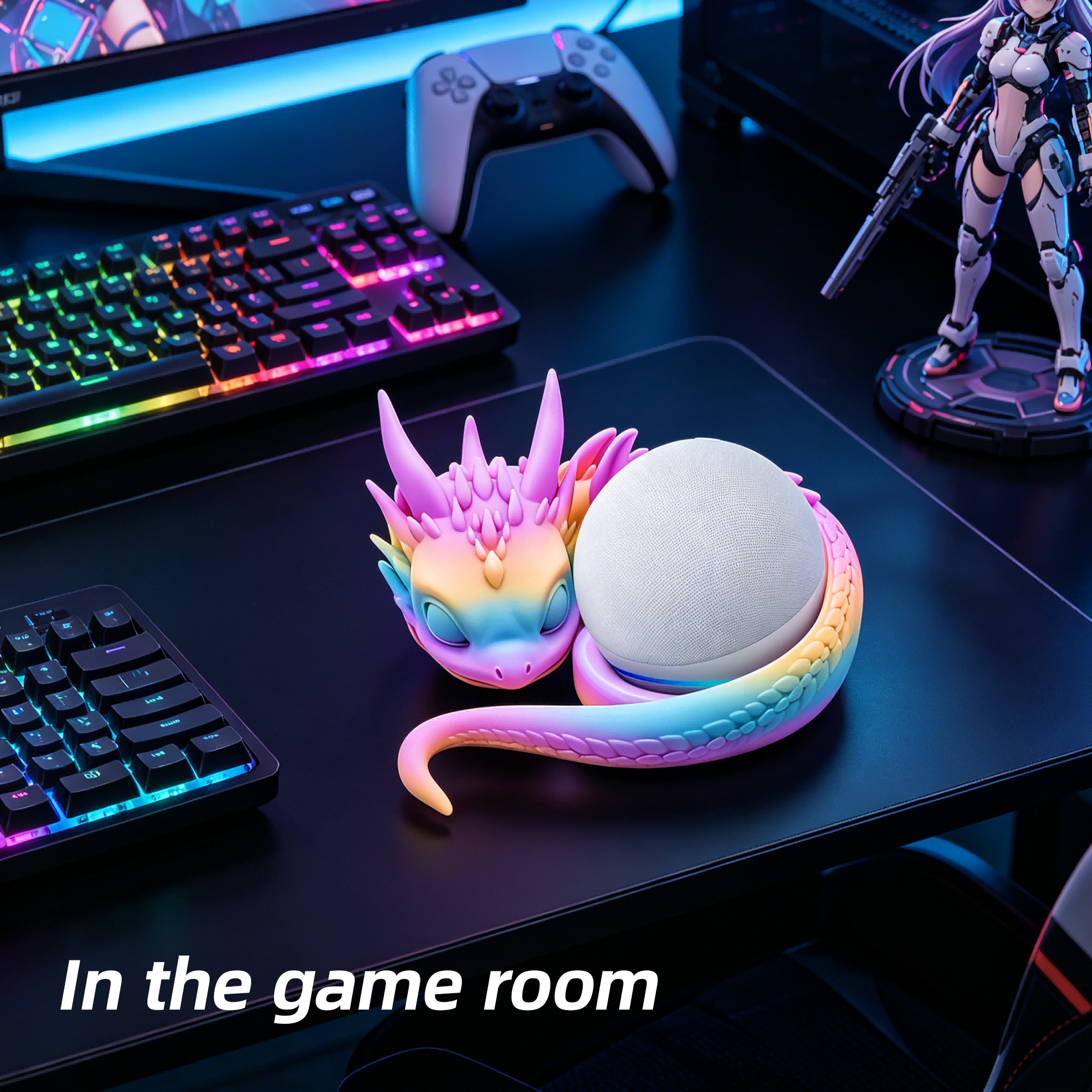 Support de haut-parleur dragon imprimé 3D