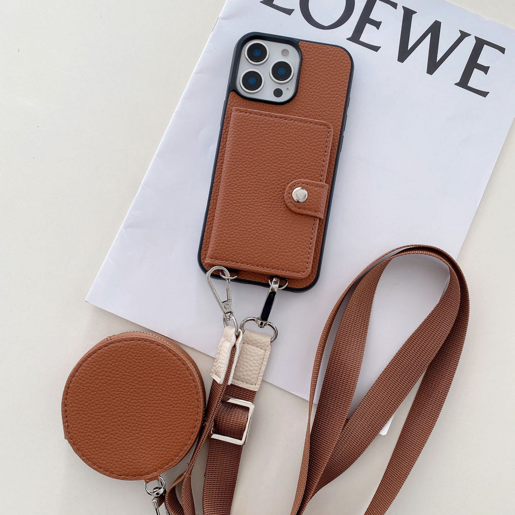 Housse de téléphone de lanyard de carte