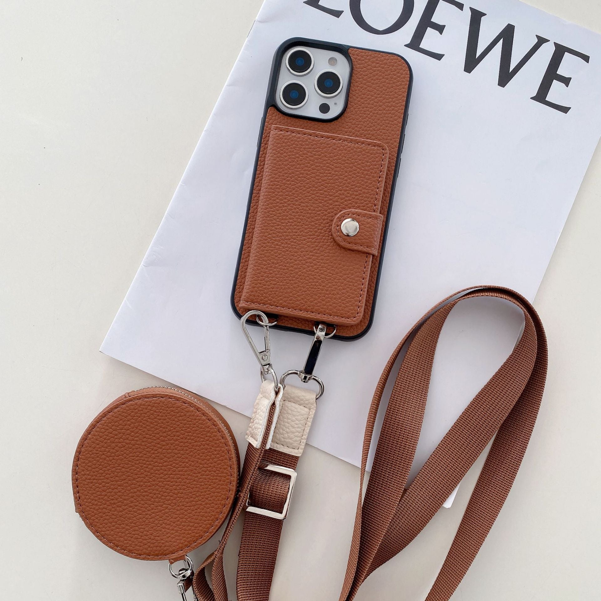 Housse de téléphone de lanyard de carte