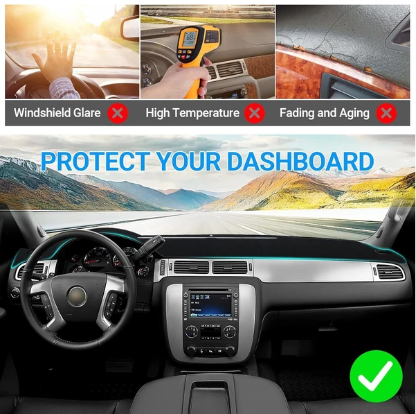 Fit for Chevy Silverado Tahoe Suburban 2007-2014 US Dashboard Pad Dash Cover Mat