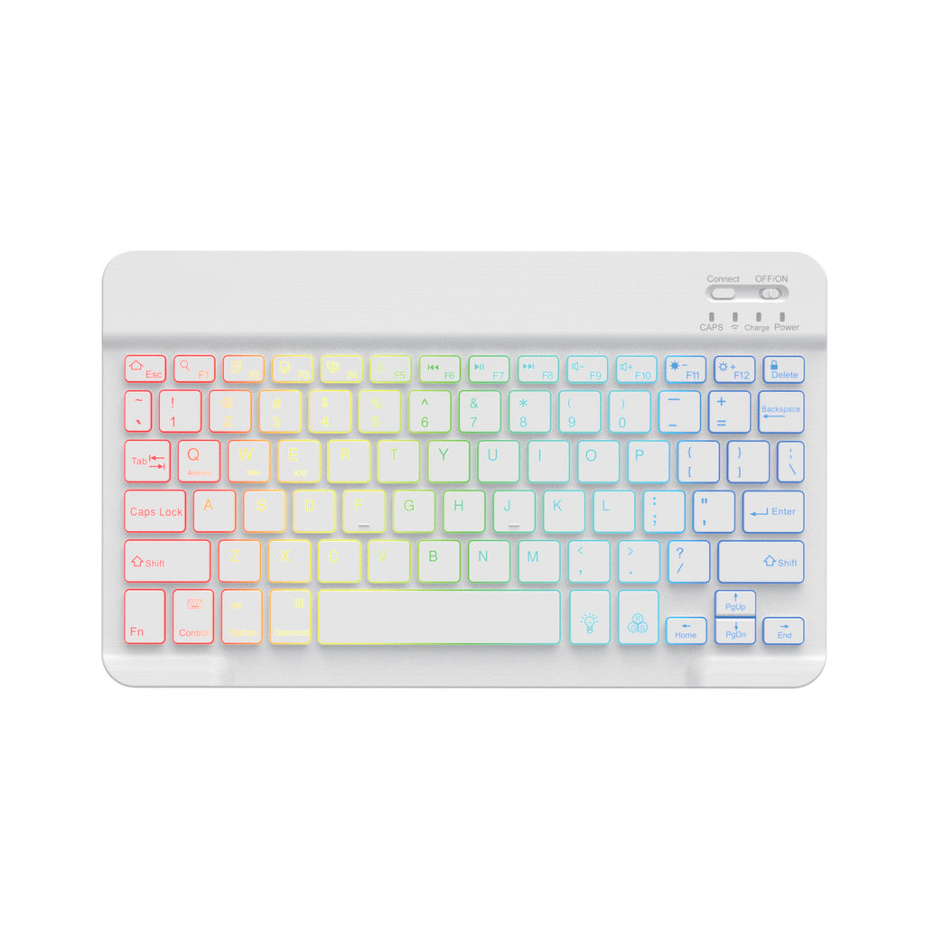 10-inch Backlit Bluetooth Keyboard Tablet Colorful Light