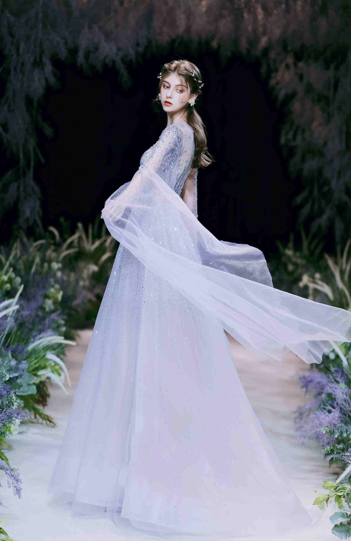 Fiançailles haut de gamme Robe de soirée Niche de luxe légère Banquet de mariage Femme