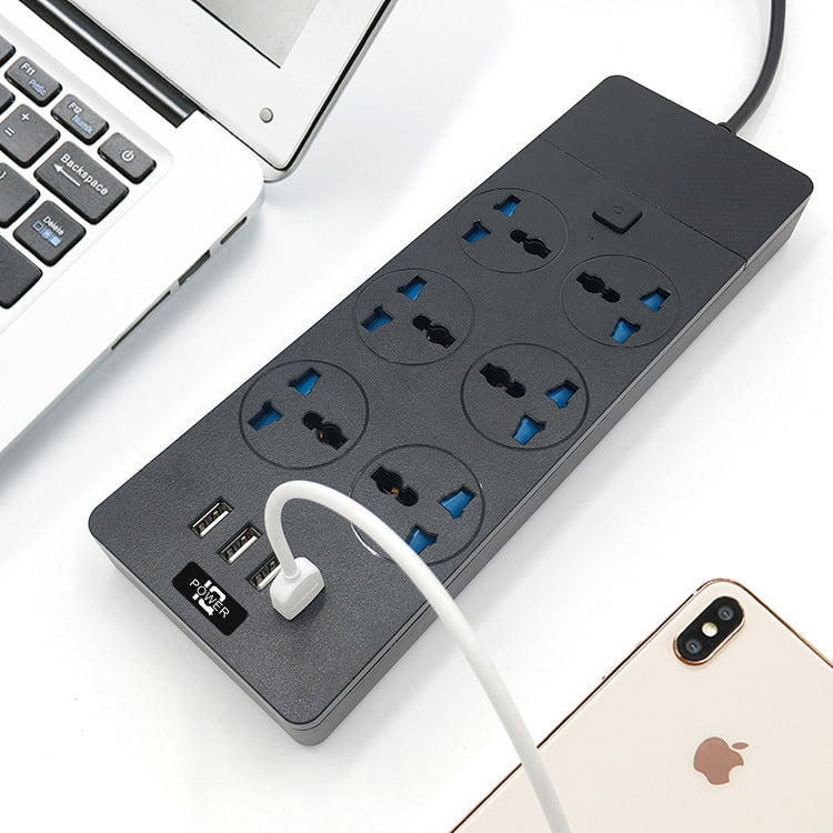6-position Power Strip Amazon 13A Socket standard britannique et américain avec commutateur