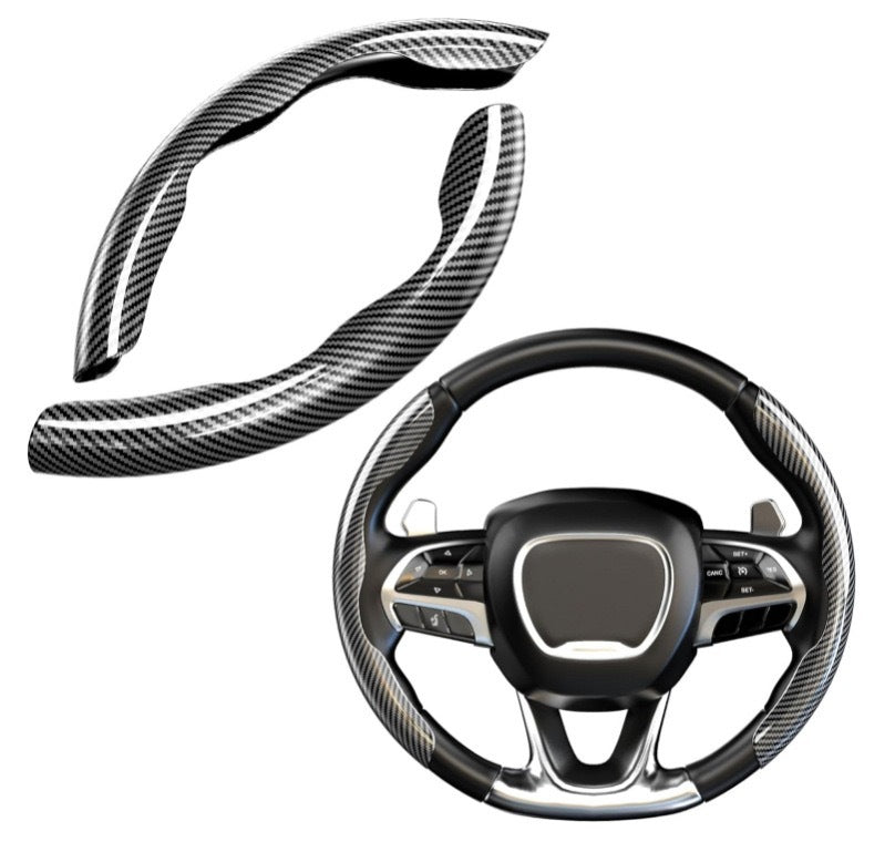 Car Steering Wheel Cover Carbon Fiber Pattern Steering Wheel Cover