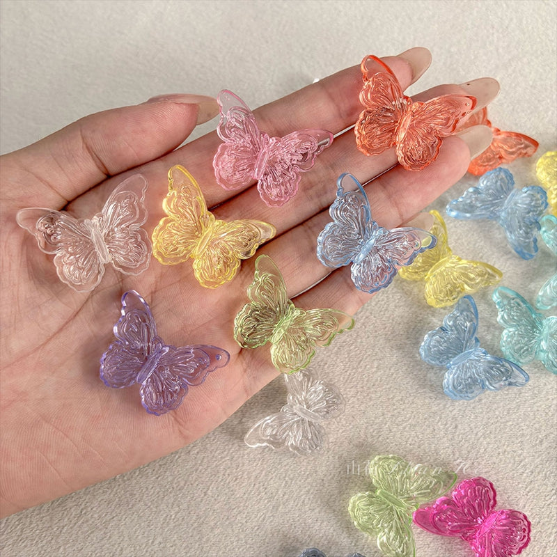 Perles de papillon acrylique détaillées
