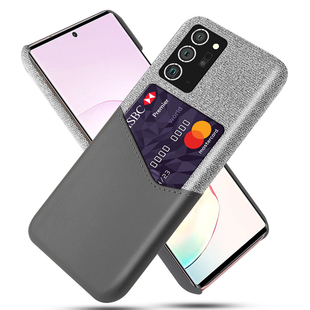 Couvercle de téléphone mobile modèle de tissu Carte unique étui en cuir de protection