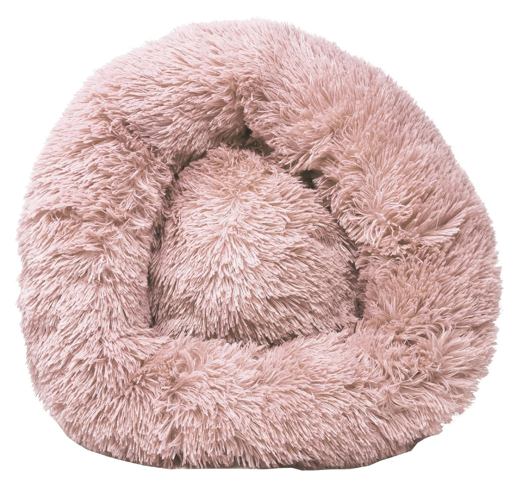 Lit de chien rond en peluche Premium
