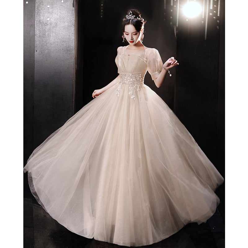 Fête des banquets d'anniversaire Elegant Socialite Hôte Fée Slim Robe de soirée pour les femmes