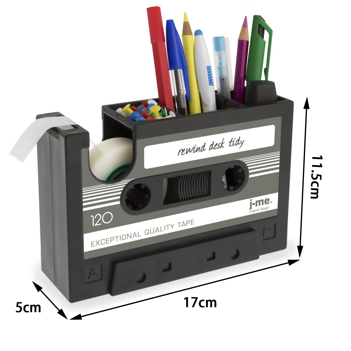 Distributeur de ruban de cassette Porte stylo Vase Crayon Pot