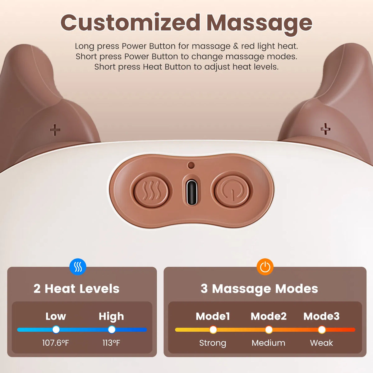 Massager sans fil Shiatsu Col avec chaleur