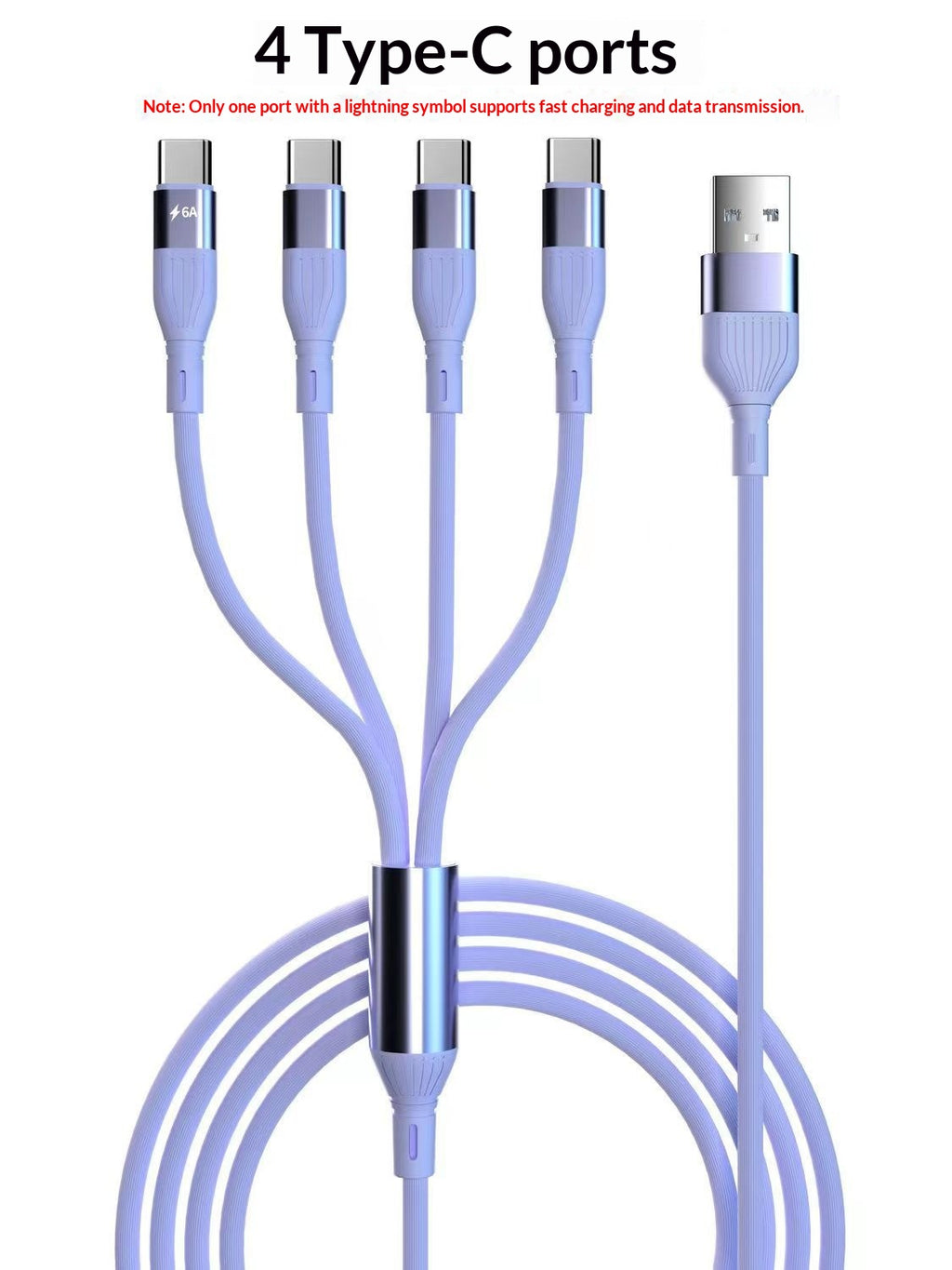 Câble de données à charge rapide d'un pour quatre