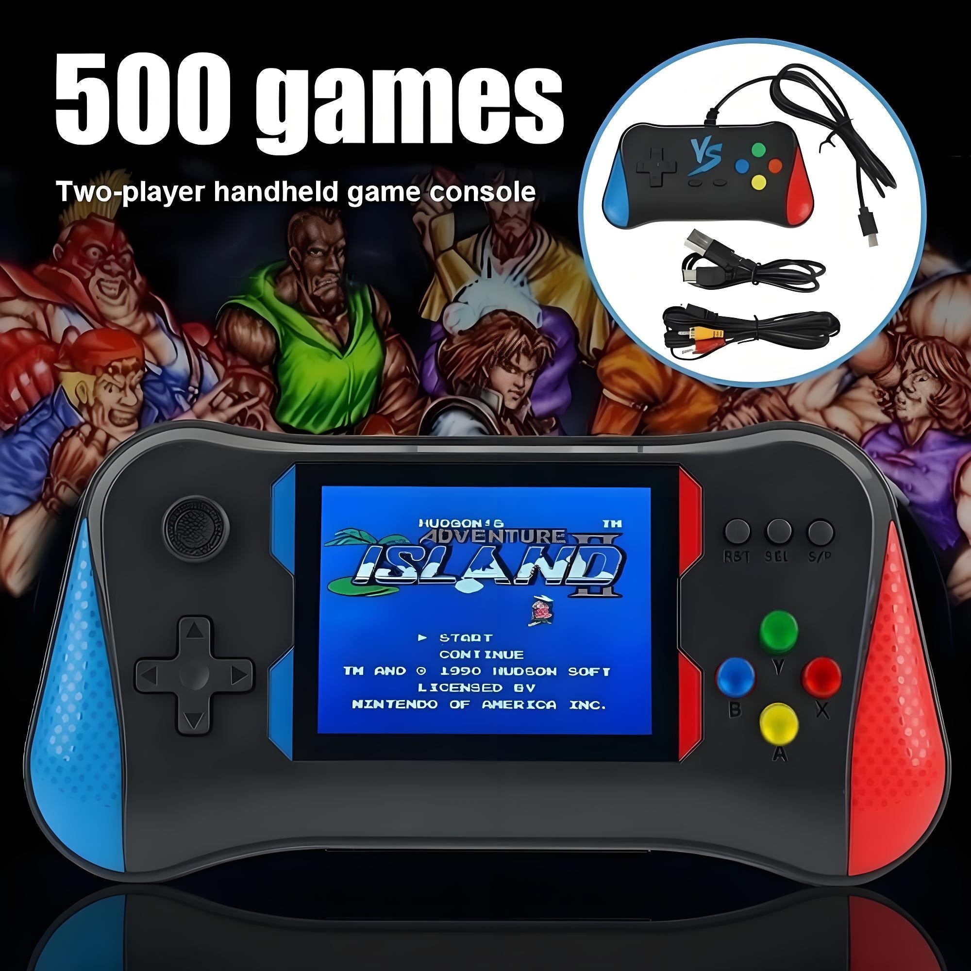 3.5' 500 Jeux Classiques Handheld Retro Video Jeu Console Player Pour Enfants Adultes