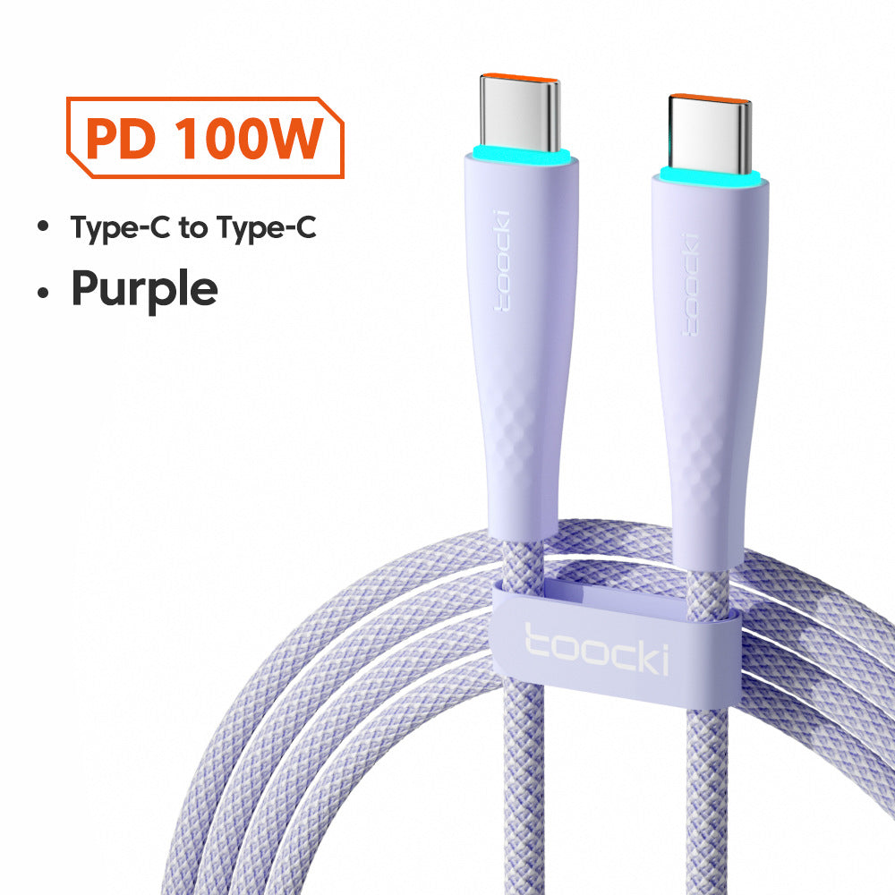 Câble USB de type C à USB C 100W 66W Chargement rapide