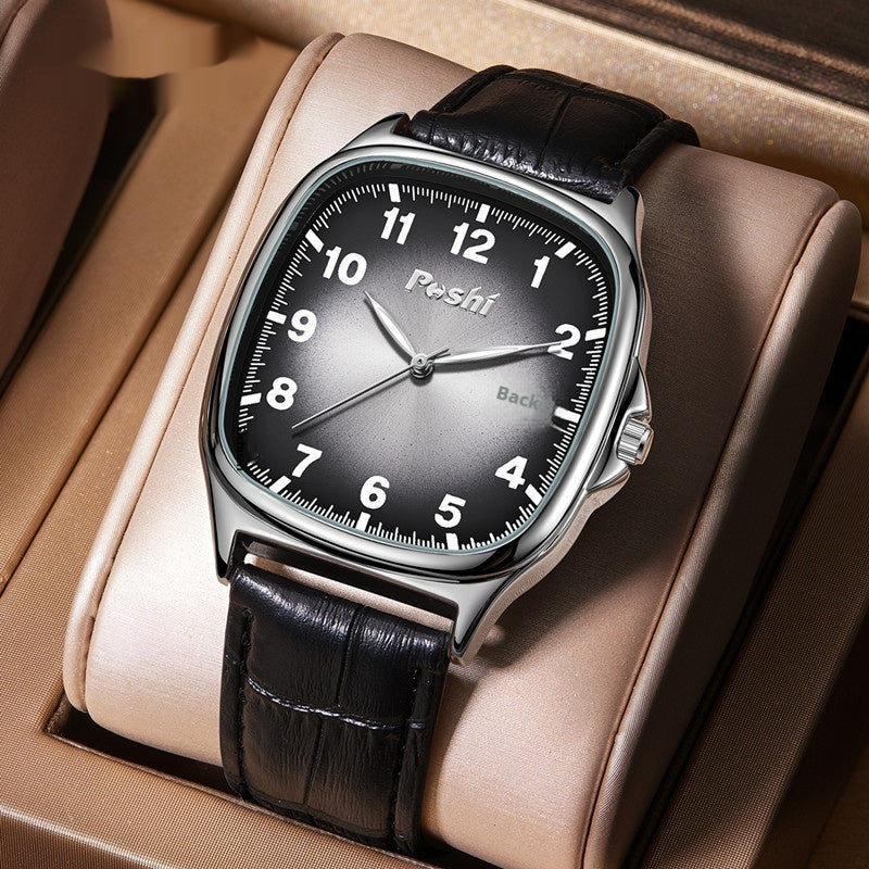 Montre Quartz de ceinture rétro carrée pour hommes