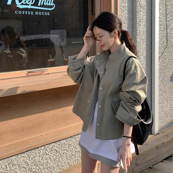 Veste à manches longues à fermeture éclair pour femmes