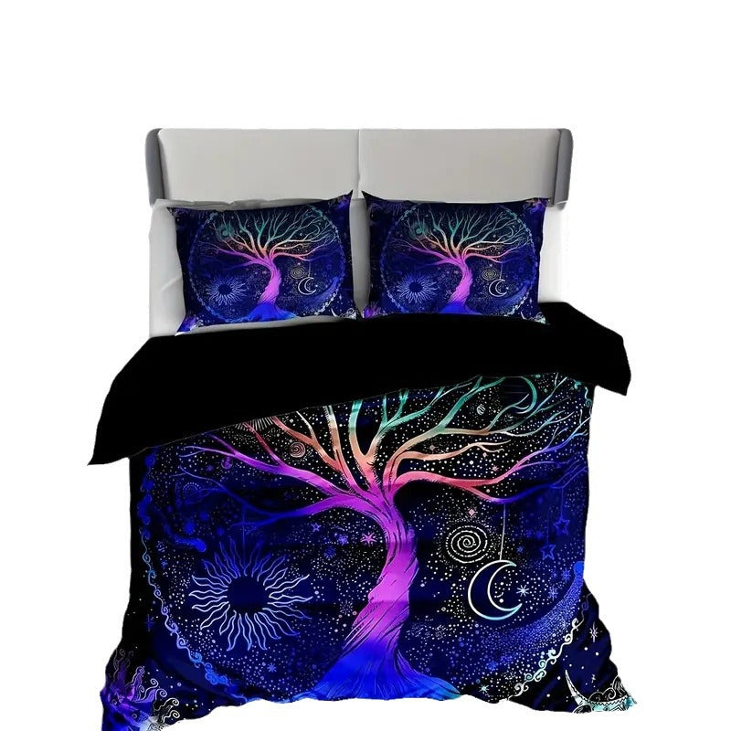 Arbre de vie Soleil et Lune Literie à impression numérique 3D