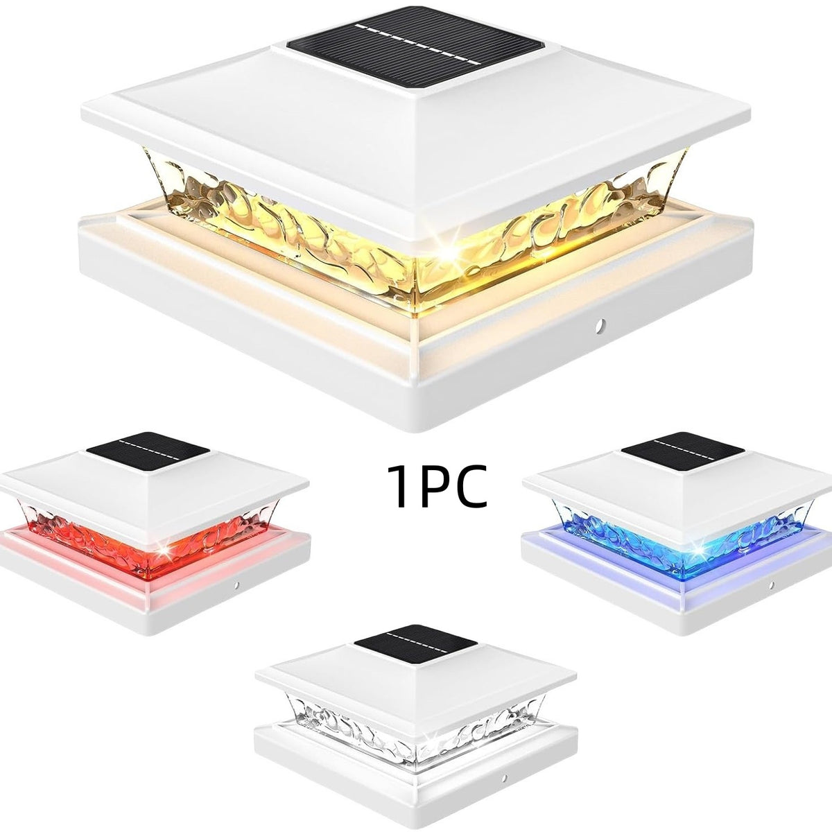 Outdoor Villa Railing LED Courtyard Dual-Color Solar Night Light