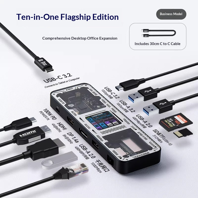 Ordinateur portable HDMI miroir de conversion 8K Port Gigabit Ethernet USB station d'accueil