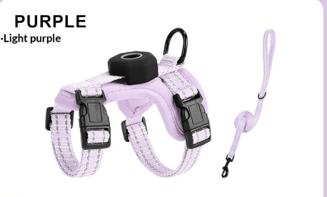 Cat Escape-Proof Leash Pet Walking Leash avec boîtier de protection en silicone réfléchissant