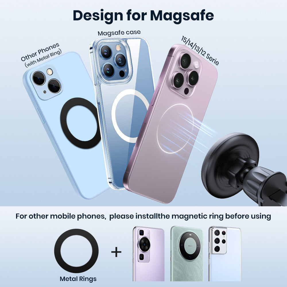 Support magnétique de téléphone de voiture pour la navigation monté sur l'aération avec une coupe d'aspiration