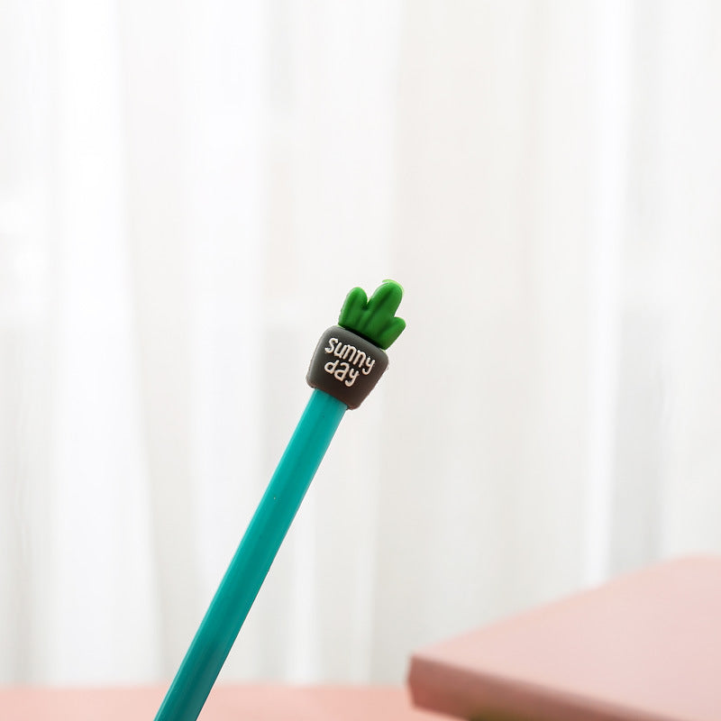 Stylo de gel de cactus en pot