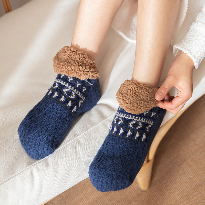 Chaussettes Cozy Fleece Bootie Chaussettes antidérapantes pour femmes et hommes