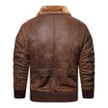 Veste de cuir et de fourrure d'automne et d'hiver pour hommes
