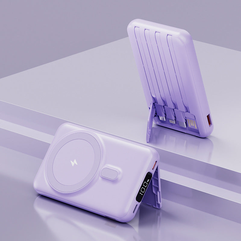 Magnetic Wireless Power Bank with Cable Mobile Power
