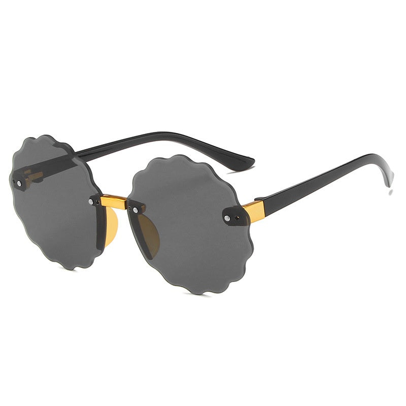 Lunettes de soleil rondes pour enfants sans cadre