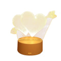 Creative 3D petite lampe de nuit lampe de table style LED Plug-in 3D