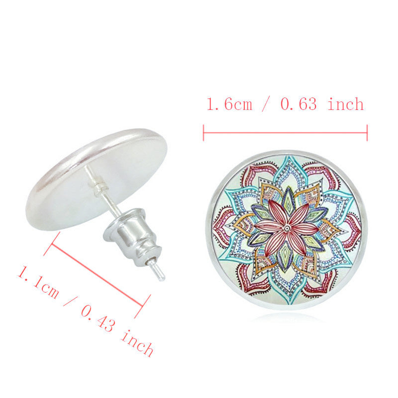 Mandala Fleur Temps Collier de pierre gemme