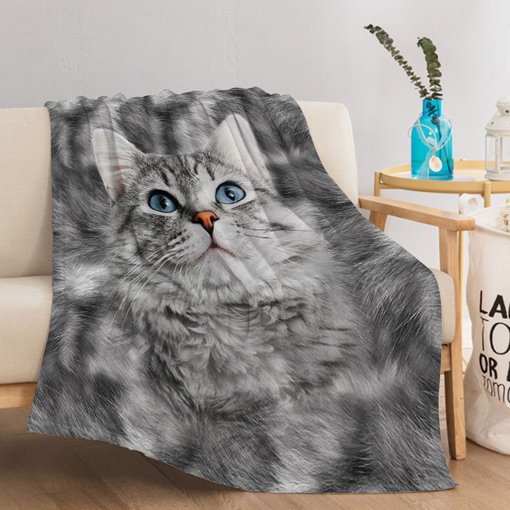 Gray Cat Blanket Gray Cat Blanket Warm Soft Pink Pet Blanket for Bed Sofa Cat Pet