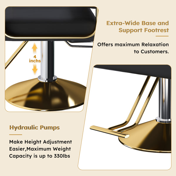 Chaise Hydraulique Salon - Chaise Styliste de Barber pivotante à 360° avec pompe