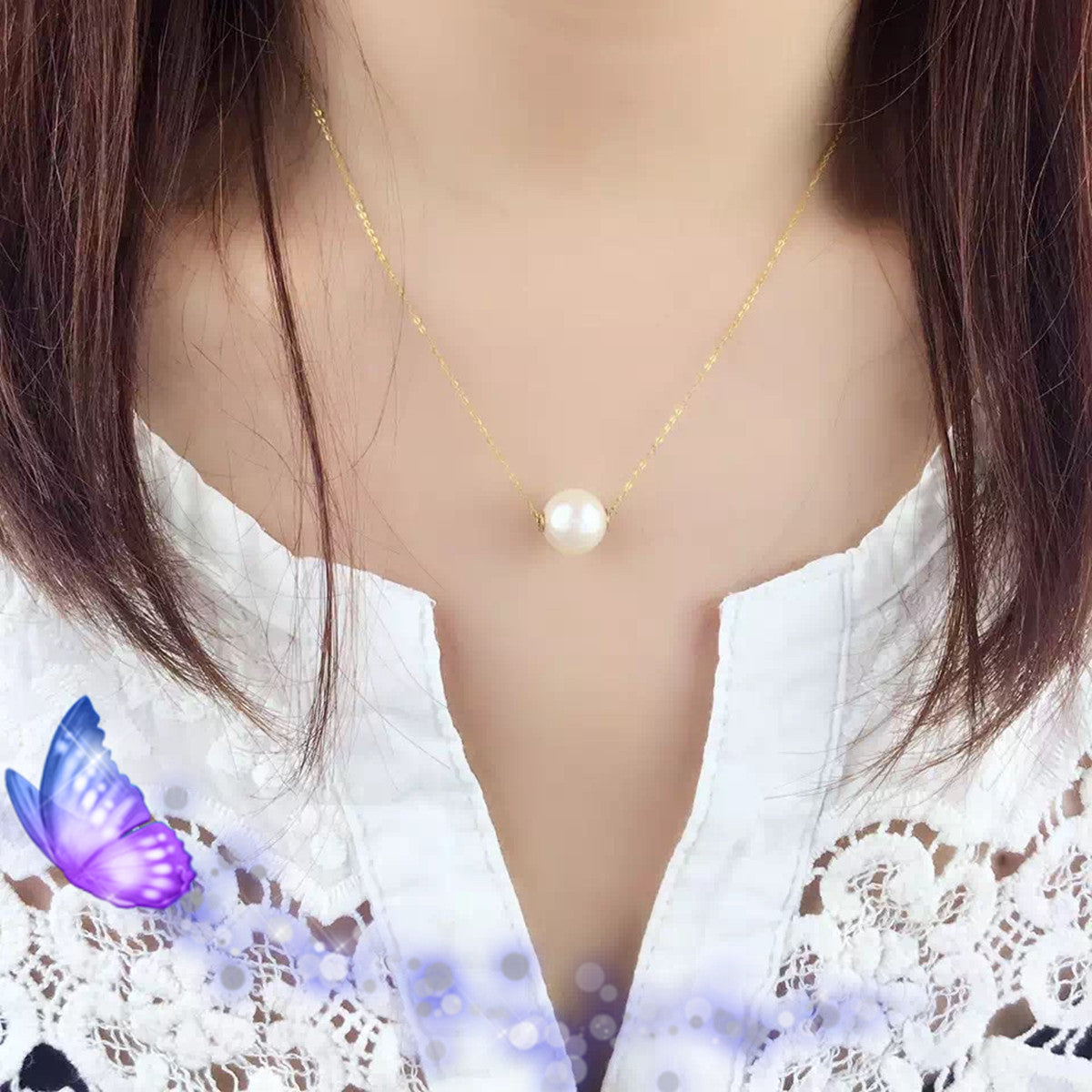 Collier de clavicule de perle