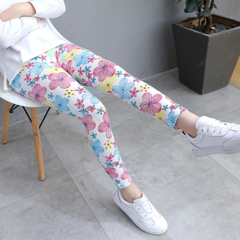 Leggings Modal Cropped Pantalons Outer Wear Girls' Stretch Tights Classique