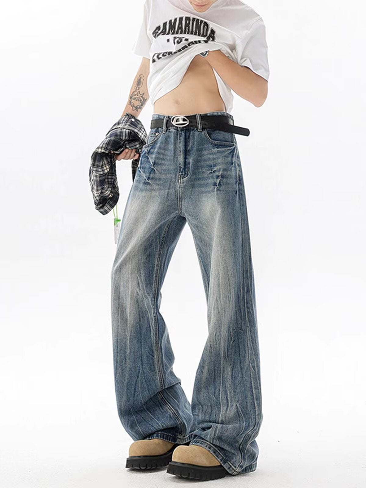Pantalon casual pour hommes en crack électrique