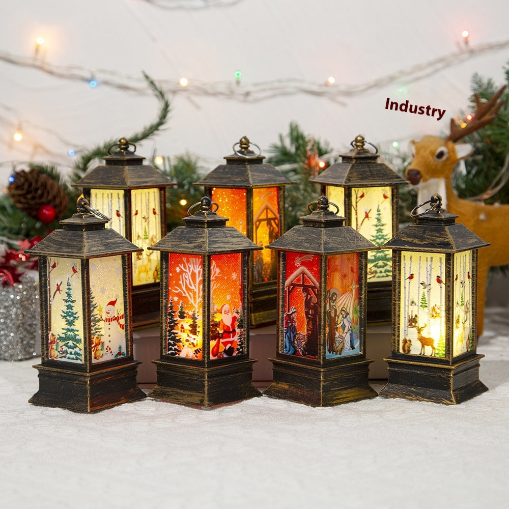 Lampe à huile portable de Noël Santa Claus LED lumières de nuit Batterie alimentée intérieur extérieur Ha