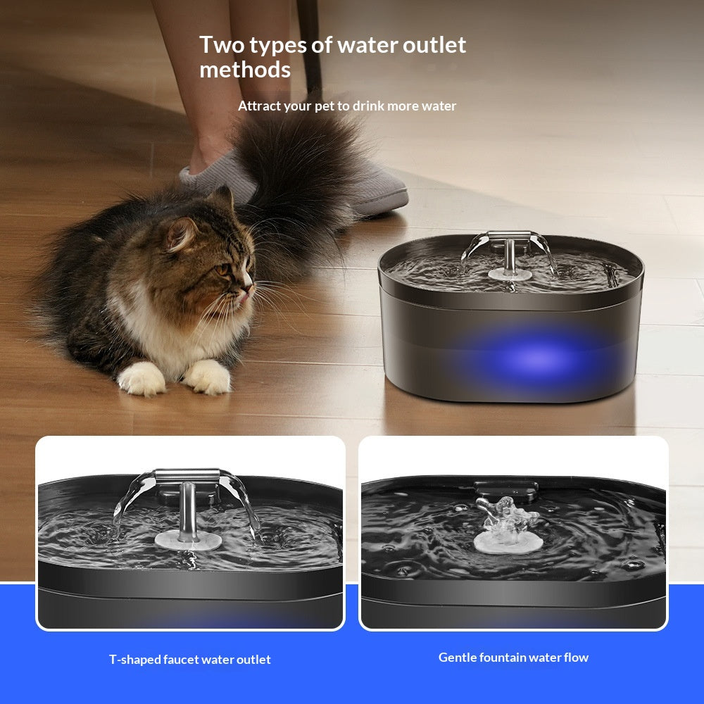 Fontaine d'eau pour animaux de compagnie en T