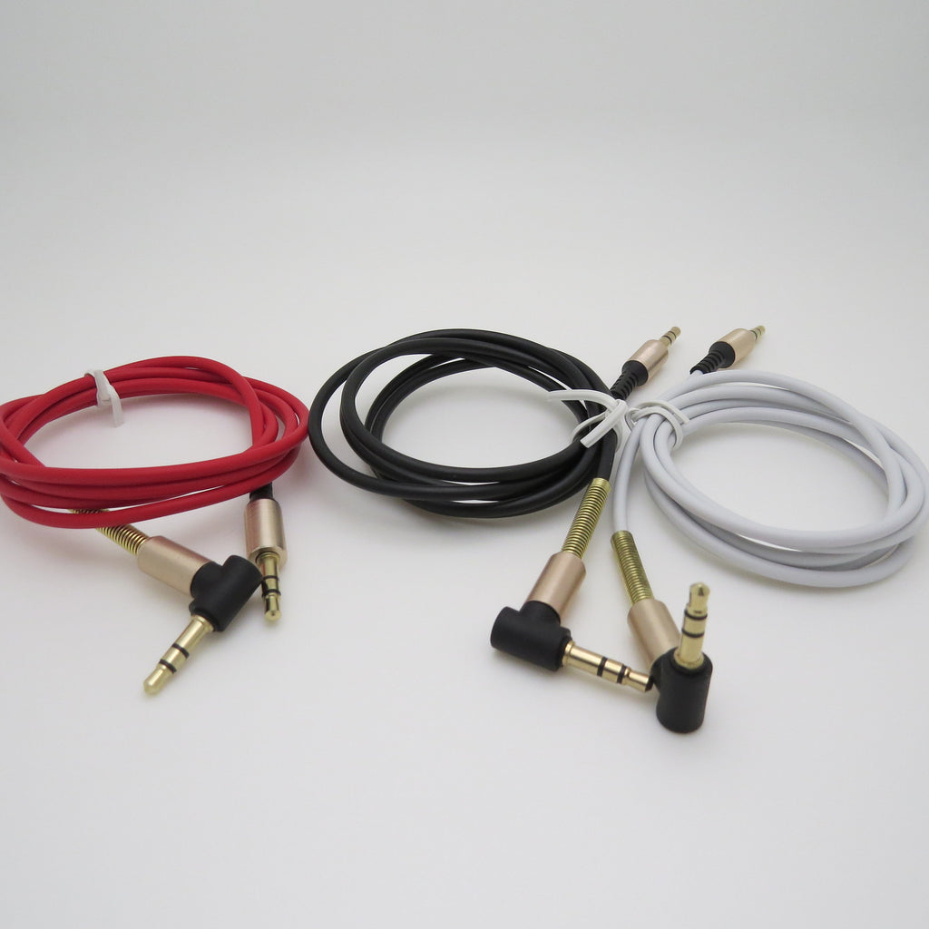 Câble audio 3.5mm de ressort d'Elbow