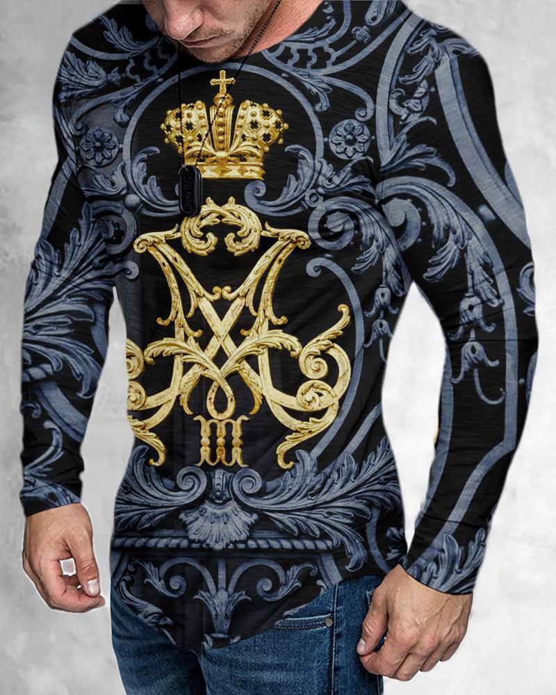 T-Shirt homme impression graphique 3D cou imprimé