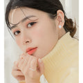 S999 Sterling Argent Femmes Lotus Élégant Ear Cuff Stud