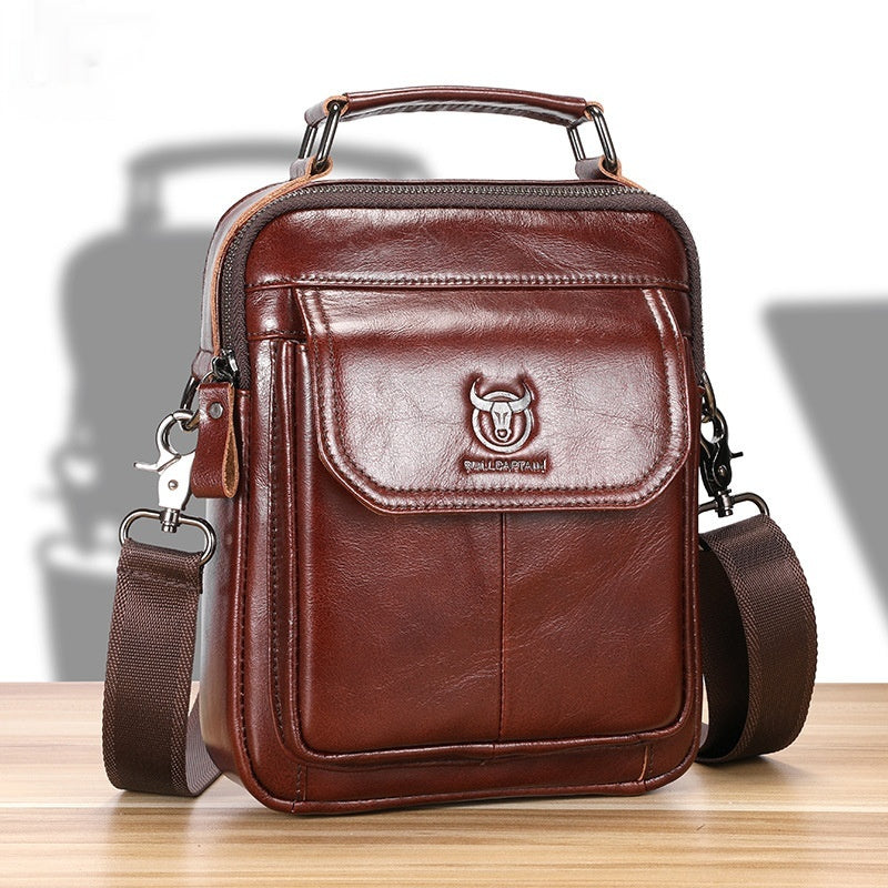 Homme Vintage Premier-Layer Cowhide EpauleCrossbody Bag