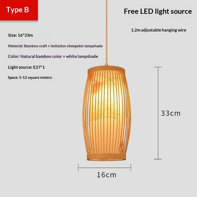Lampes en bambou de style japonais pour hôtels et hôtels commerciaux