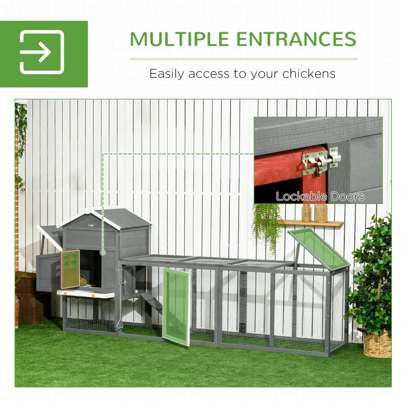 Coop de poulet extra grand avec toit en asphalte