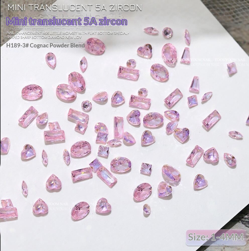 Décorations d'art à ongles Mini Zircon de 50 pièces multi-forme