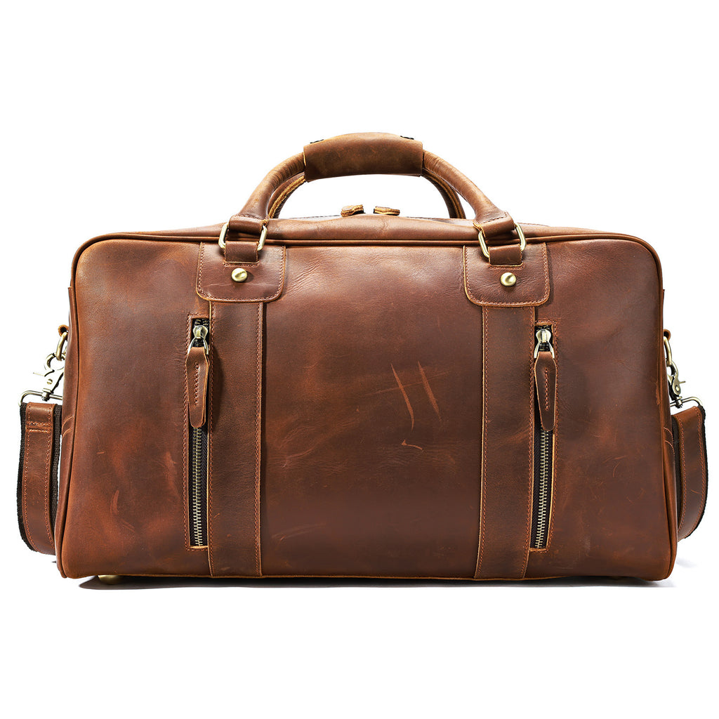 Retro Sac de voyage à courte distance Véritables hommes en cuir