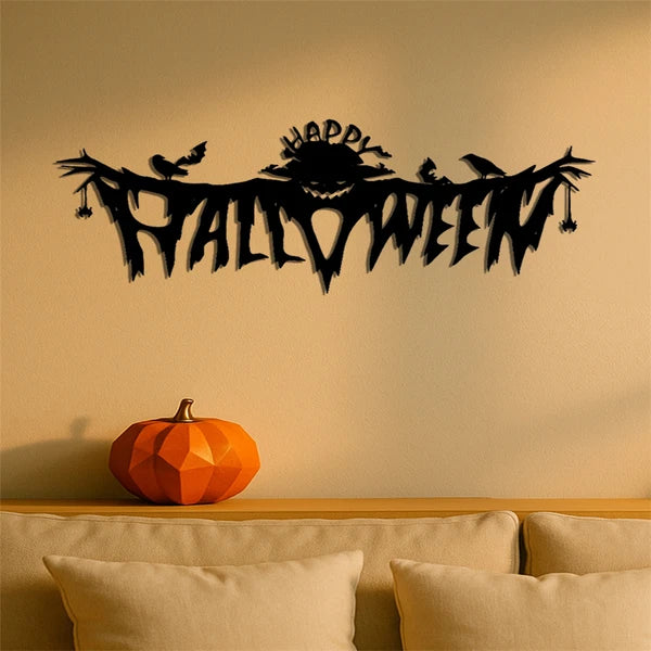 CIFbuy Gothic Halloween Metal Wall Art Decor pour salon chambre à coucher Spooky intérieur gothique