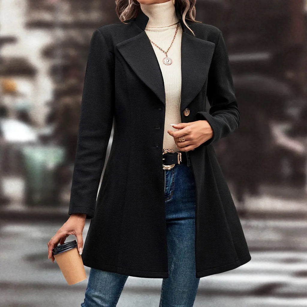 European and American Foreign Trade Hot-Selling Amazon Femmes automne et hiver Lapel Sli