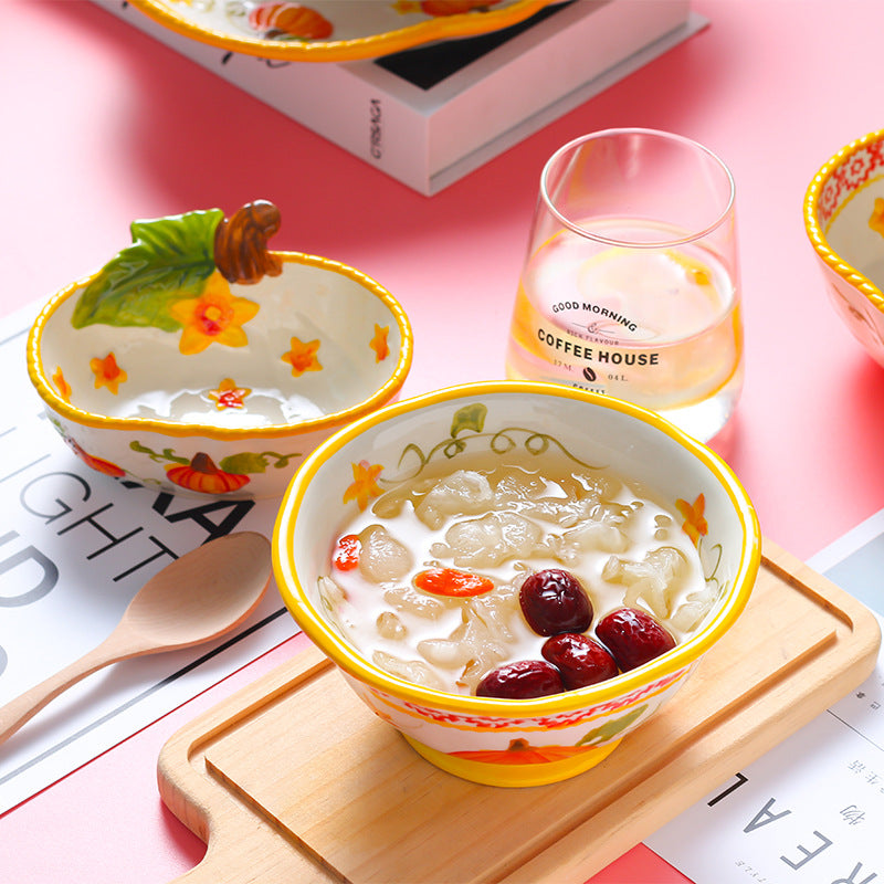 Pumpkin Bowl Plats de plat de plat de nouilles